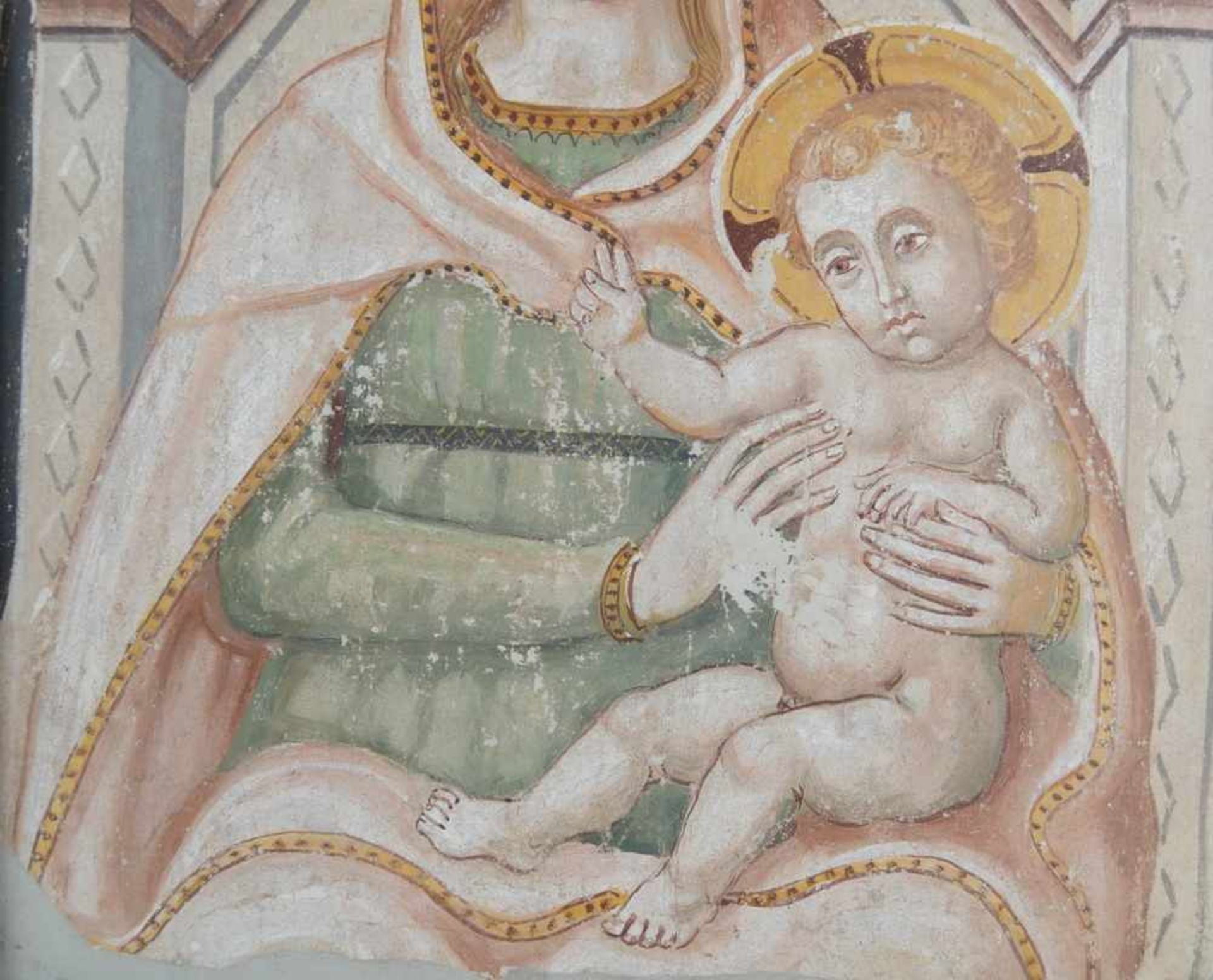 Gottes Mutter, doubliert auf Leinwand, 81 x 68 cm, Italien ?, 19. Jahrhundert ? - Image 4 of 5
