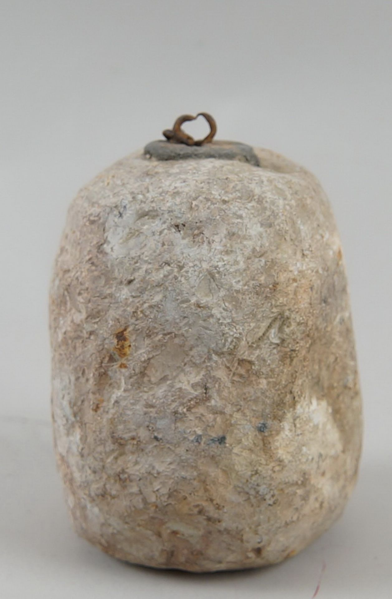 Steingewicht, mit Eisenmontierung, 18. JH, H 11cm - Bild 2 aus 5