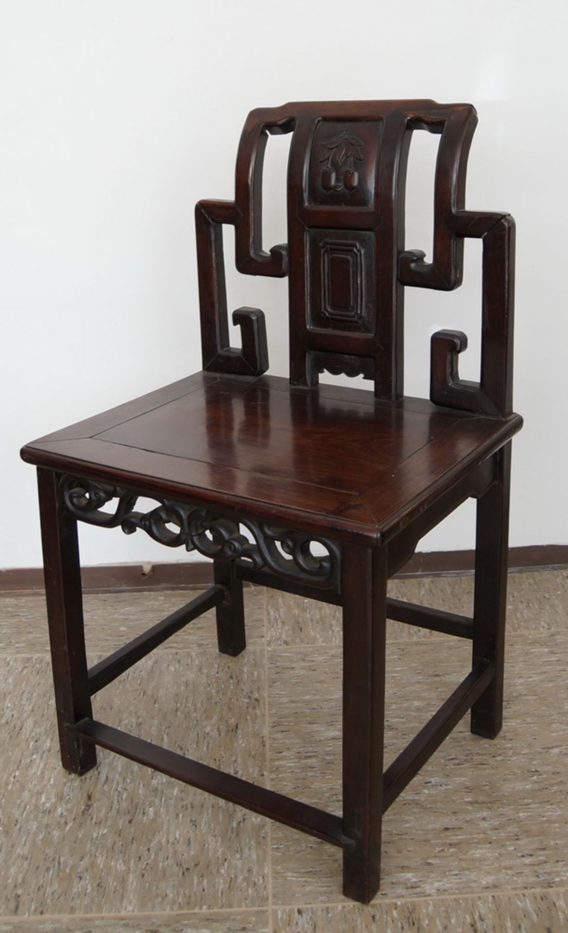 Stuhl China, schweres Holz, besch., 93x52x42SH51cm - Bild 2 aus 5