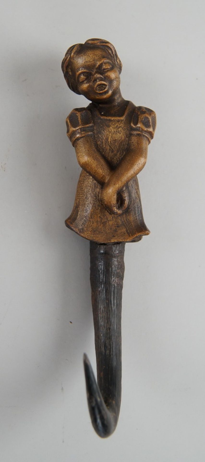 Weibliches Gamsmanderl, Holz geschnitzt und gefasst, mit Horn, 20cm - Bild 2 aus 4