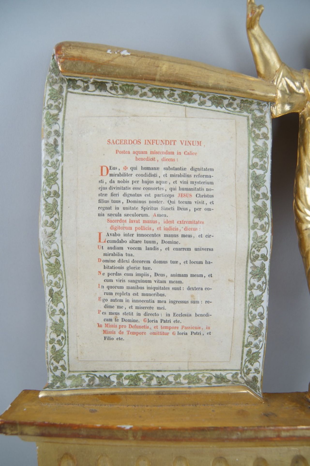 Kanontafel, Verkündigungsengel, Holz geschnitzt und vergoldet, 48x30x6cm - Bild 3 aus 5