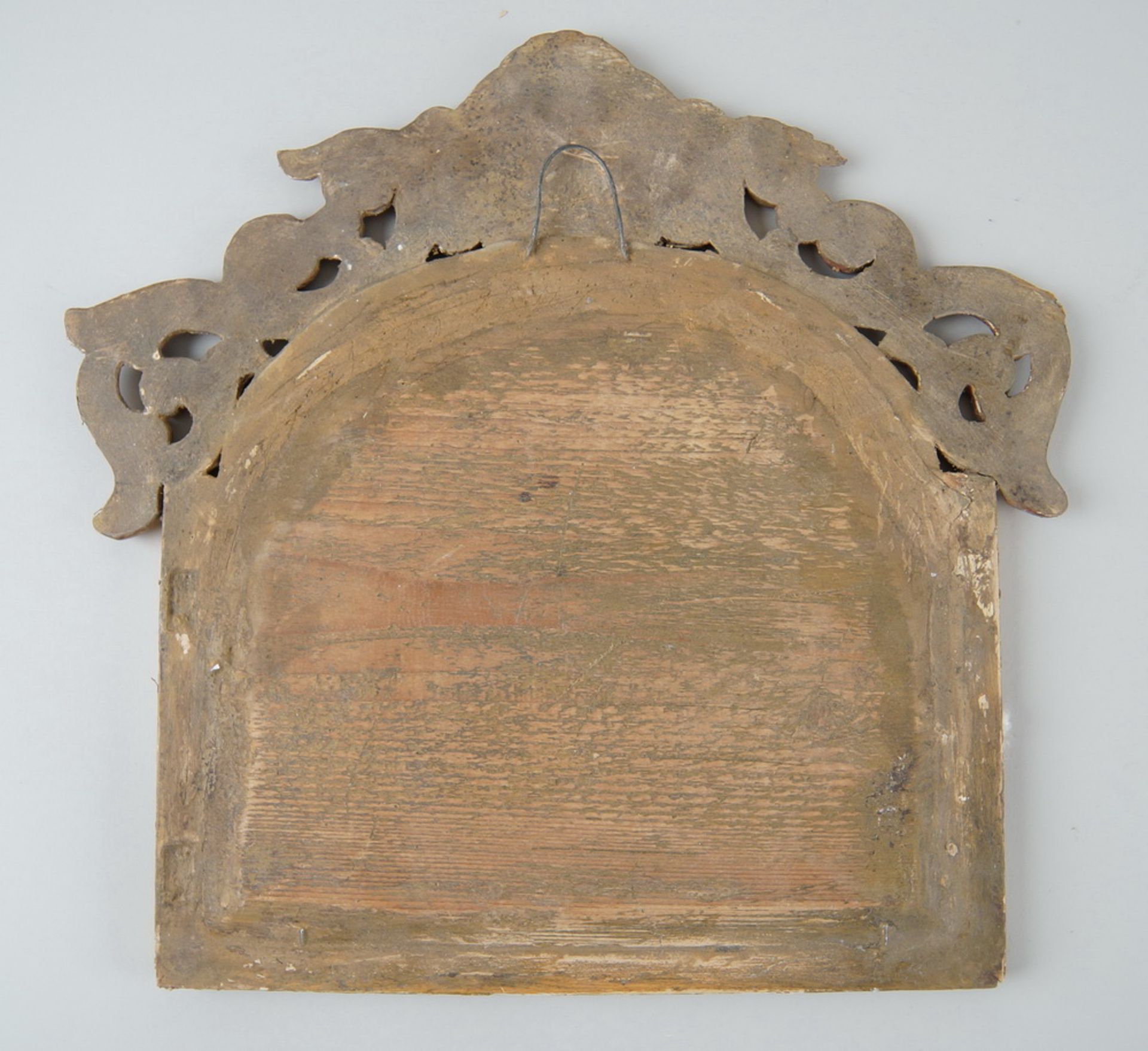 Barocke Votivtafel, in Seenot, auf Holz, datiert 1782, 34x35cm - Bild 4 aus 4