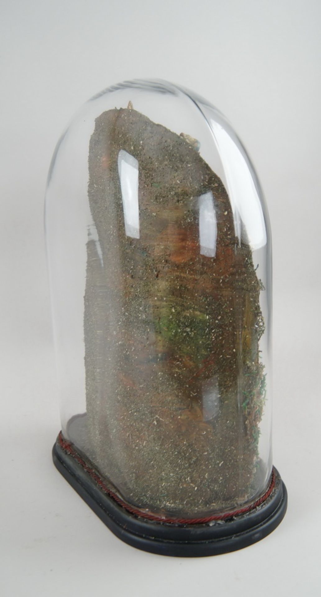 Krippe / Weihnachtskrippe im ovalen Glassturz, 42x31x18cm - Bild 4 aus 4