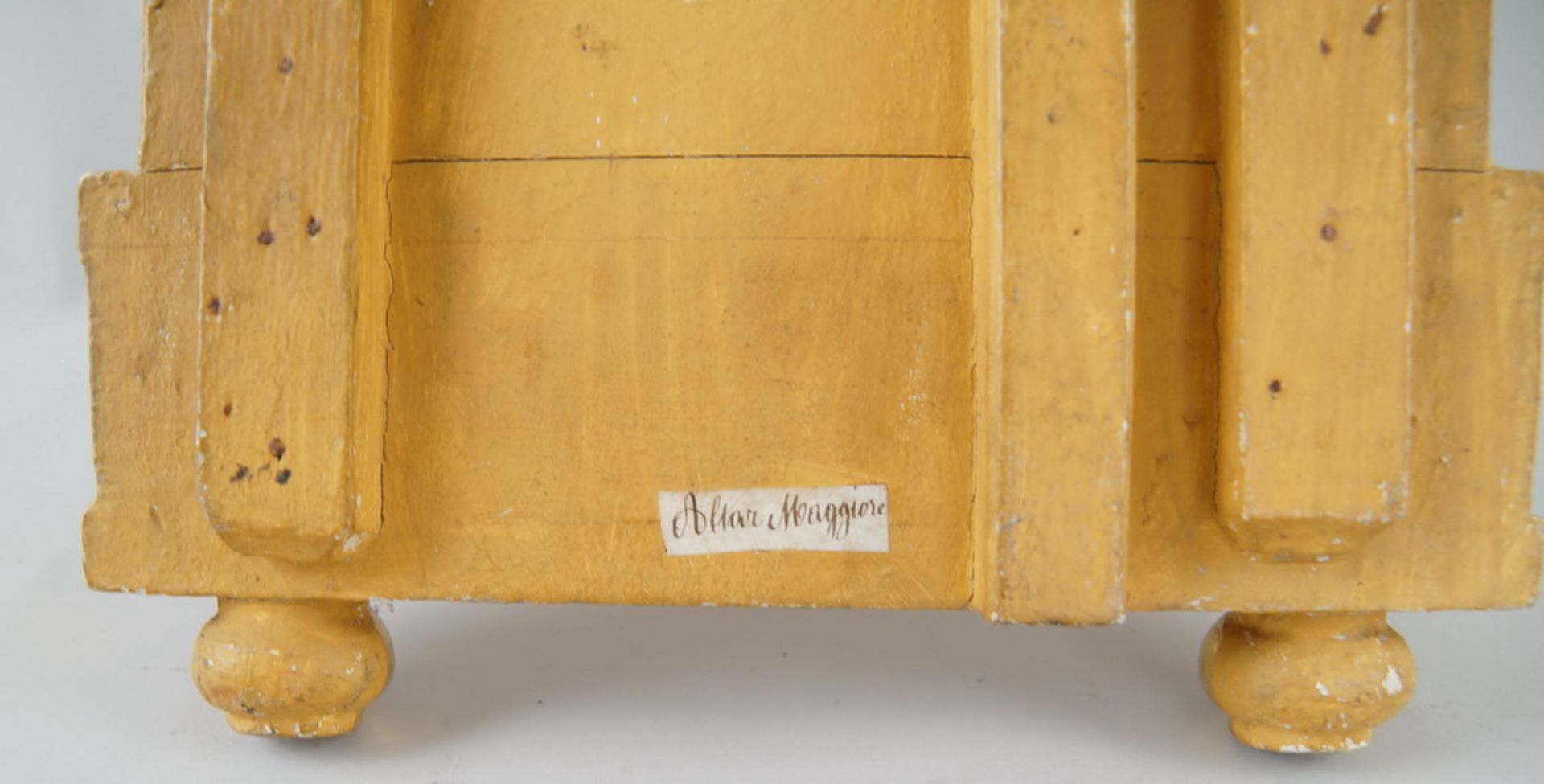 Kanontafel, Verkündigungsengel, Holz geschnitzt und vergoldet, 48x30x6cm - Bild 5 aus 5