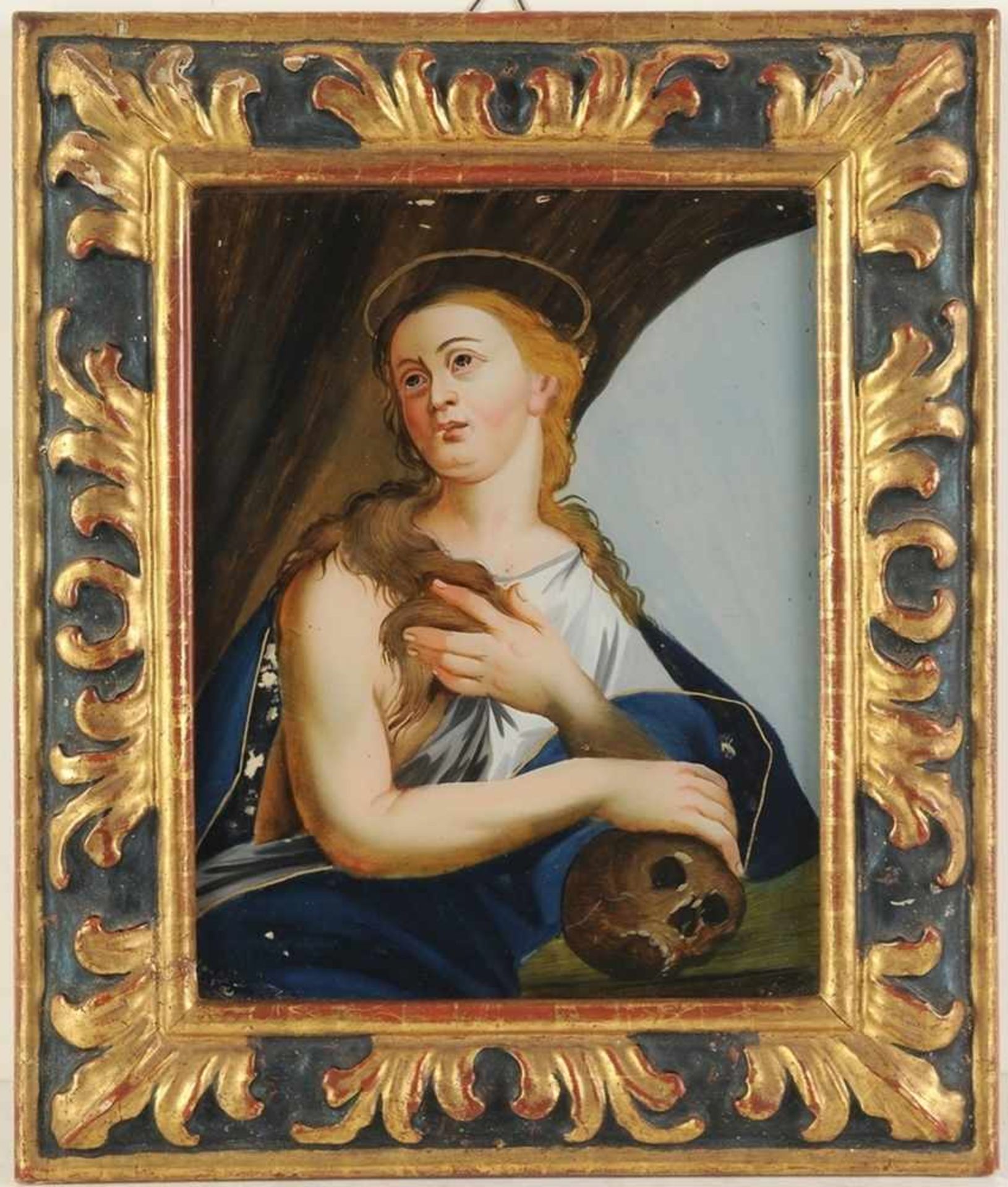Hinterglasmalerei "Heilige Maria Magdalena"
