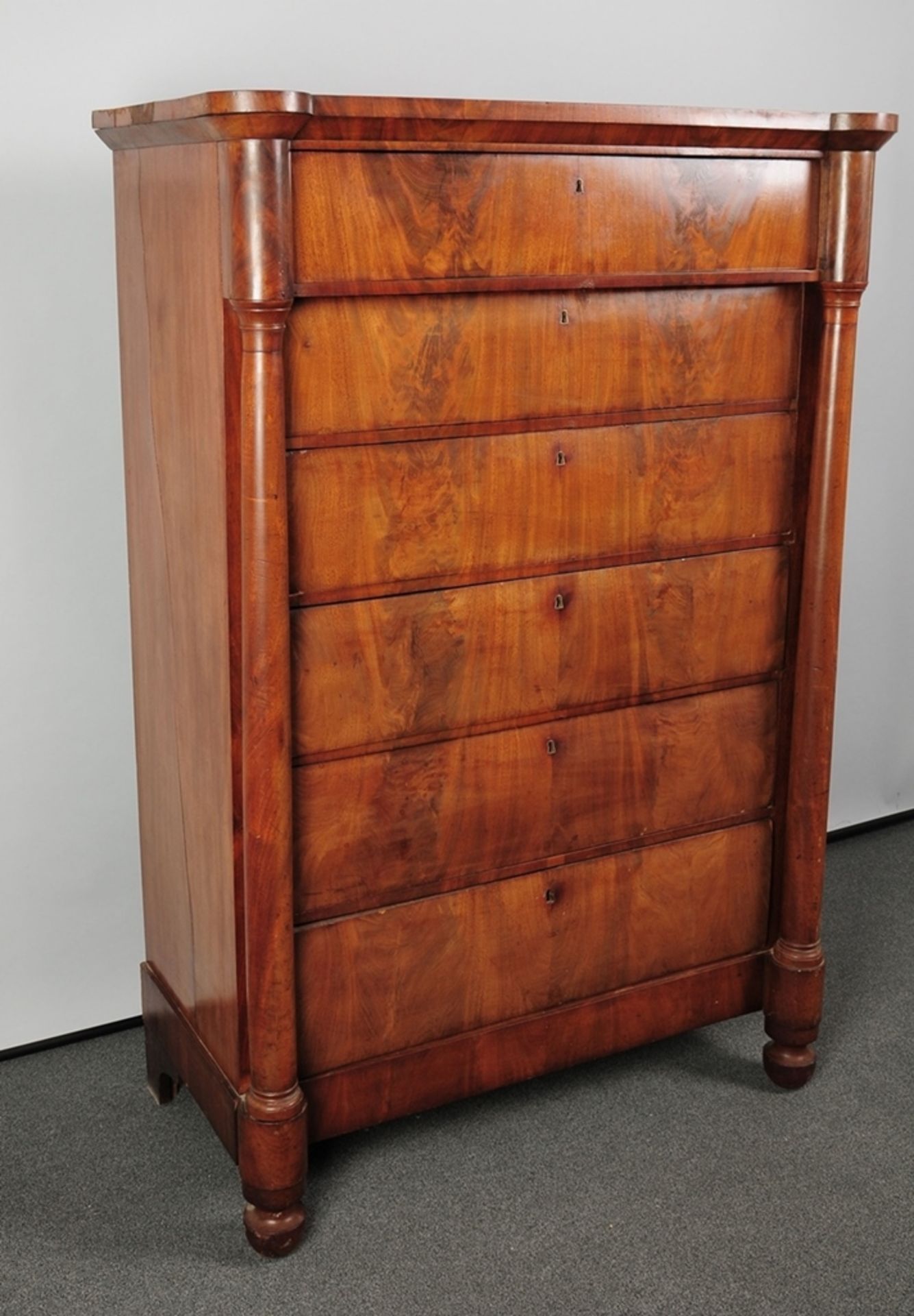 Biedermeier-Hochkommode - Bild 3 aus 4