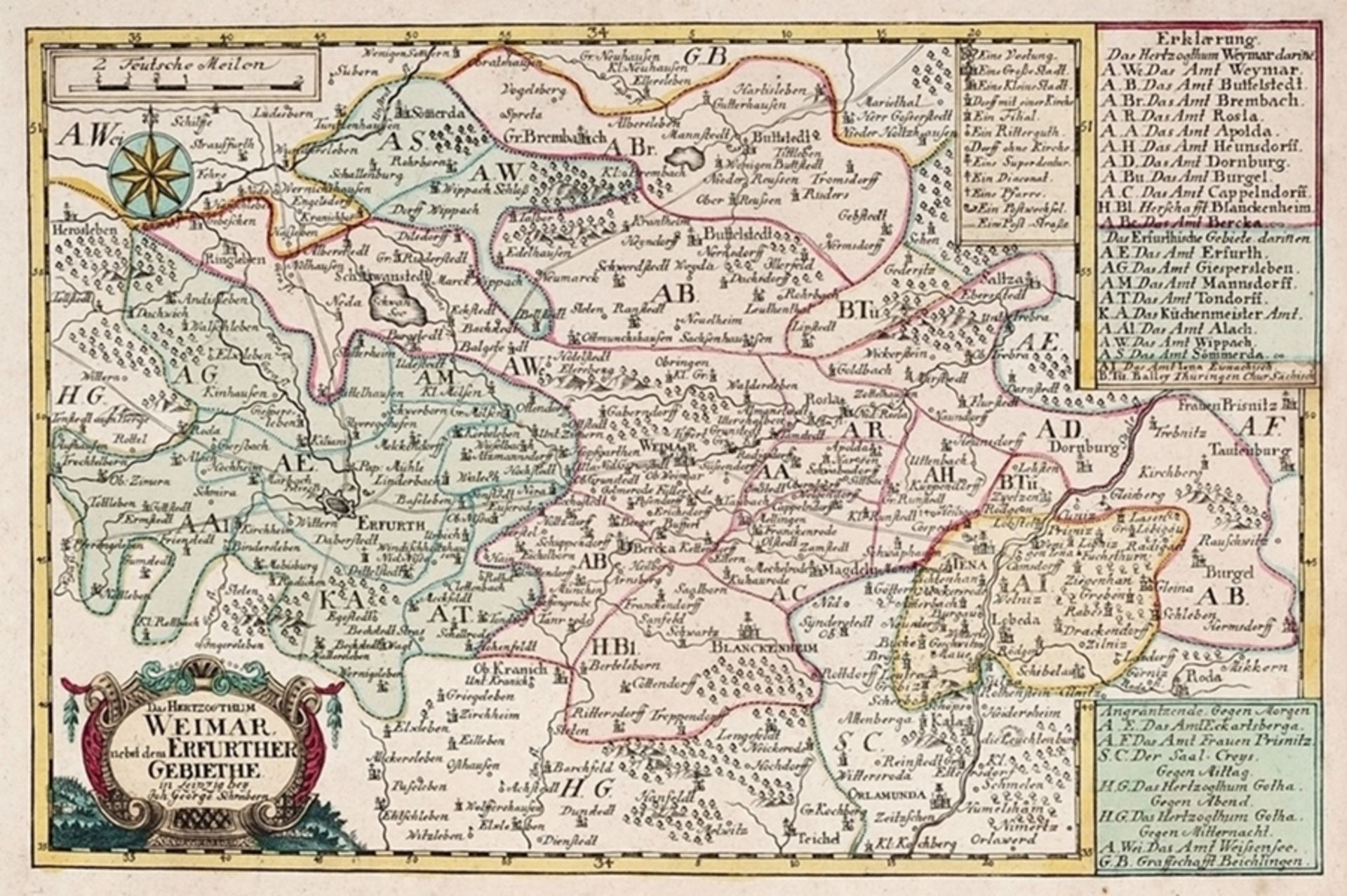 Historische Karte Weimar