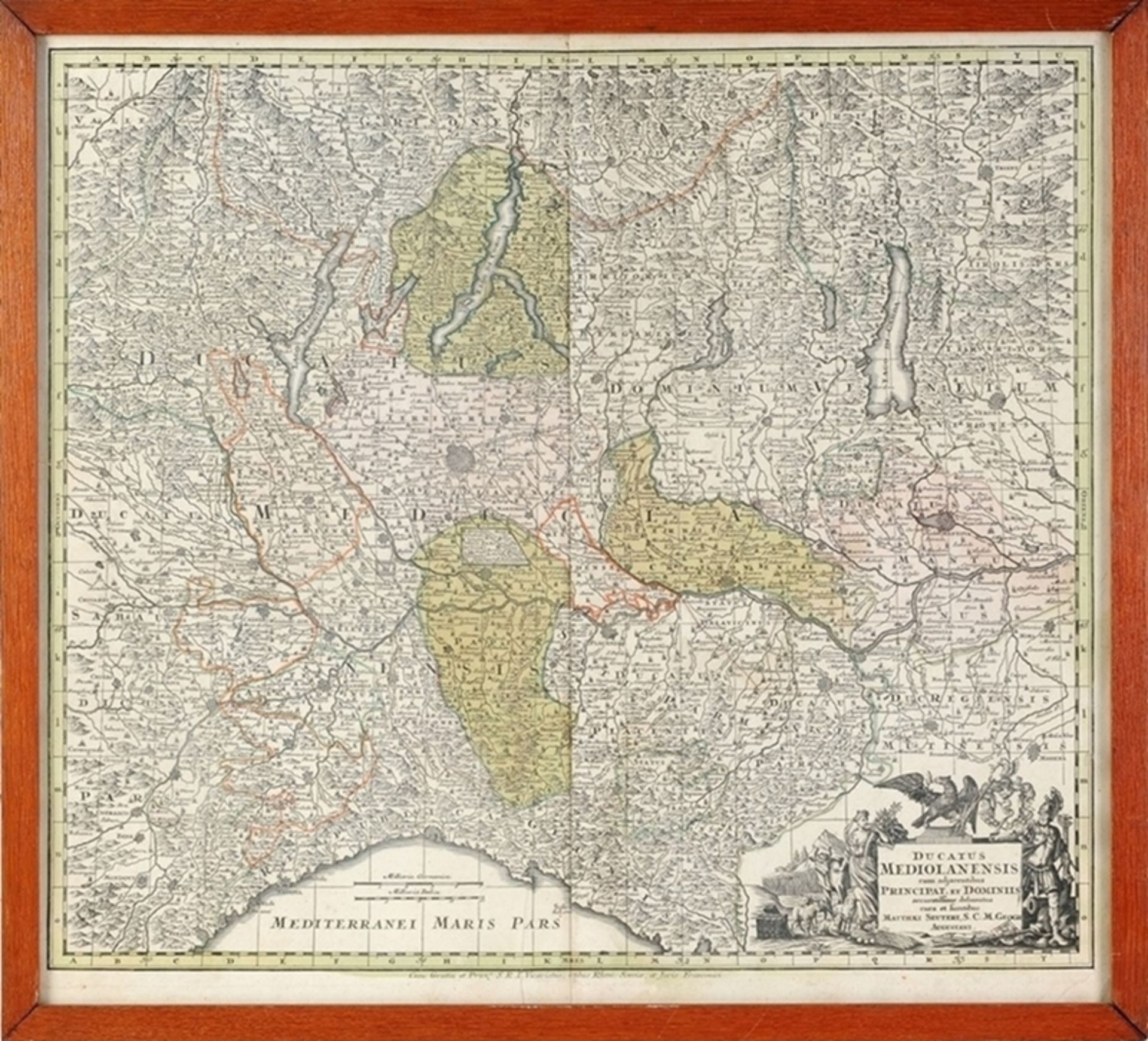 Historische Karte Herzogtum Mailand