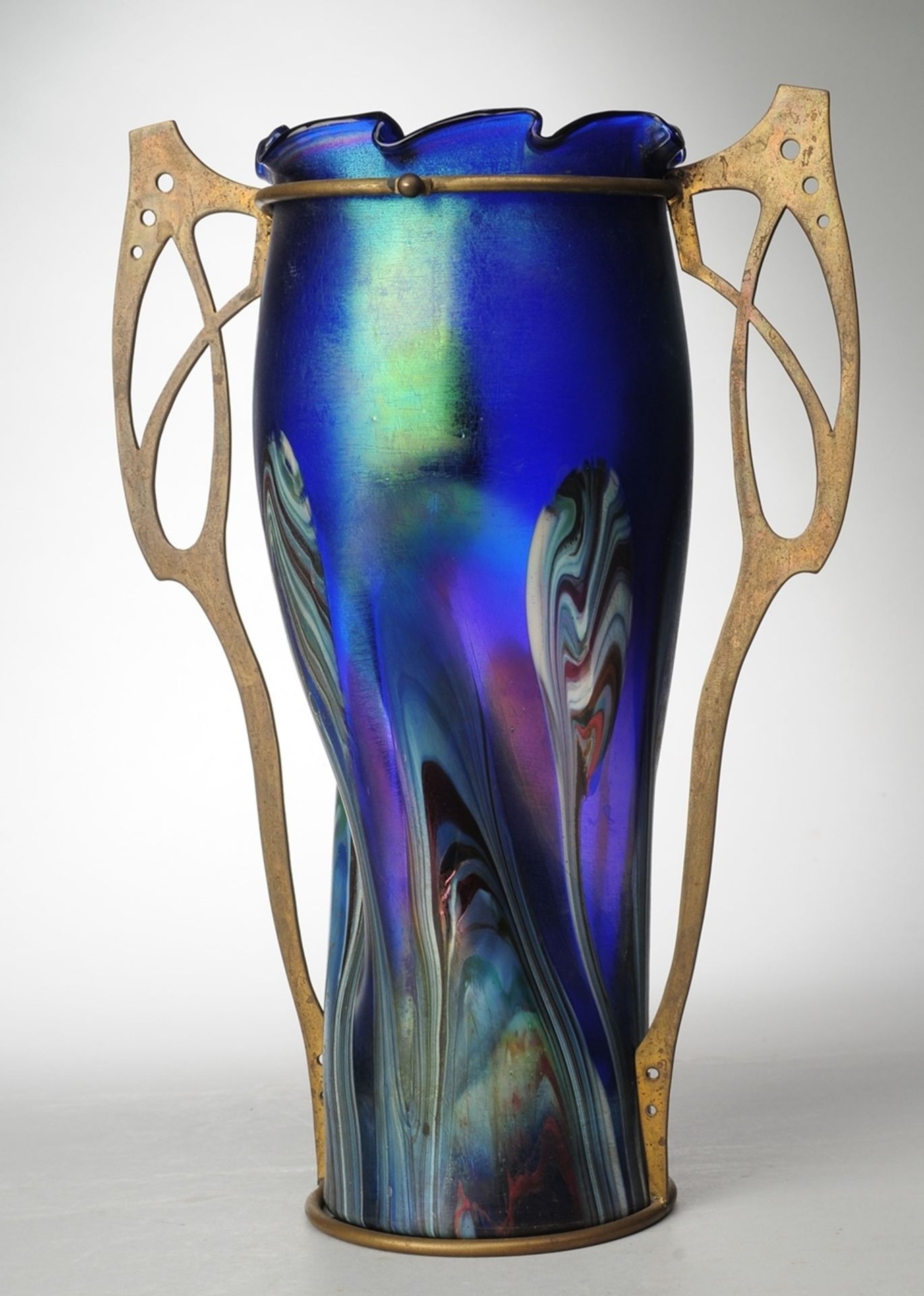 Jugendstil-Vase mit Metallmontur