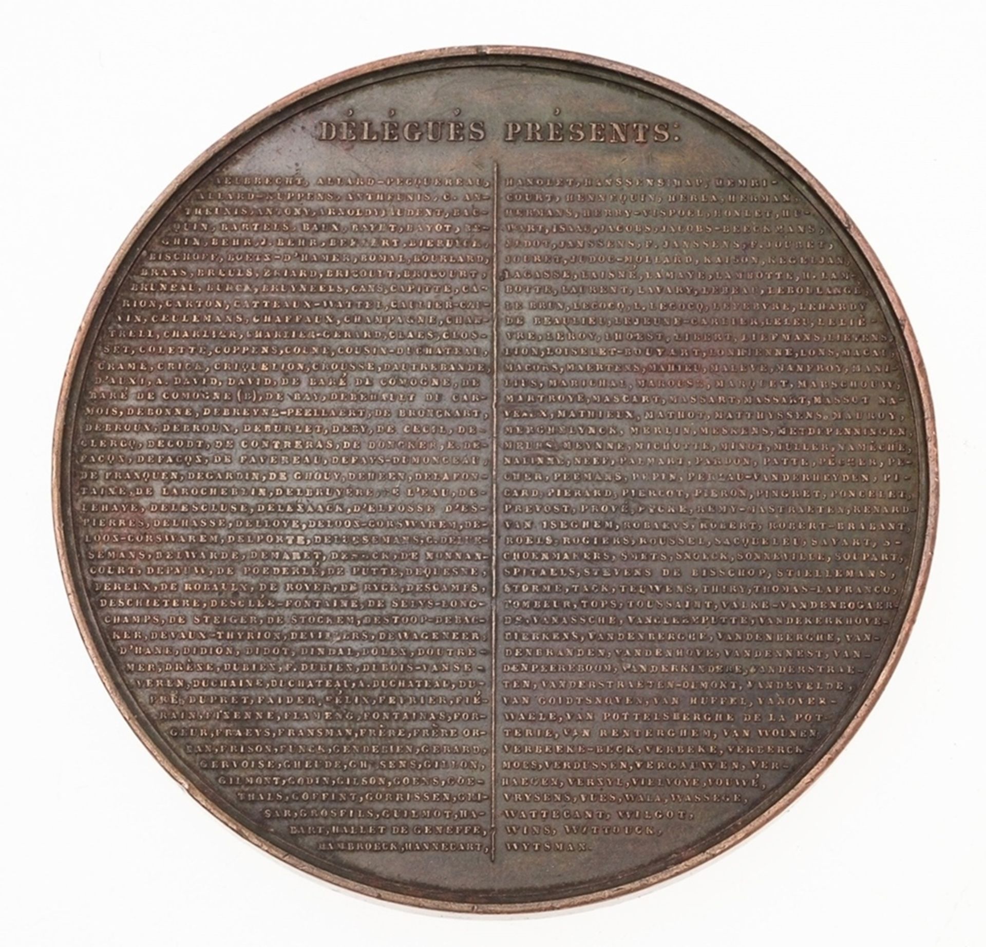 Plakette anlässlich der Gründung der liberalen Partei Belgiens 1846 - Bild 2 aus 2