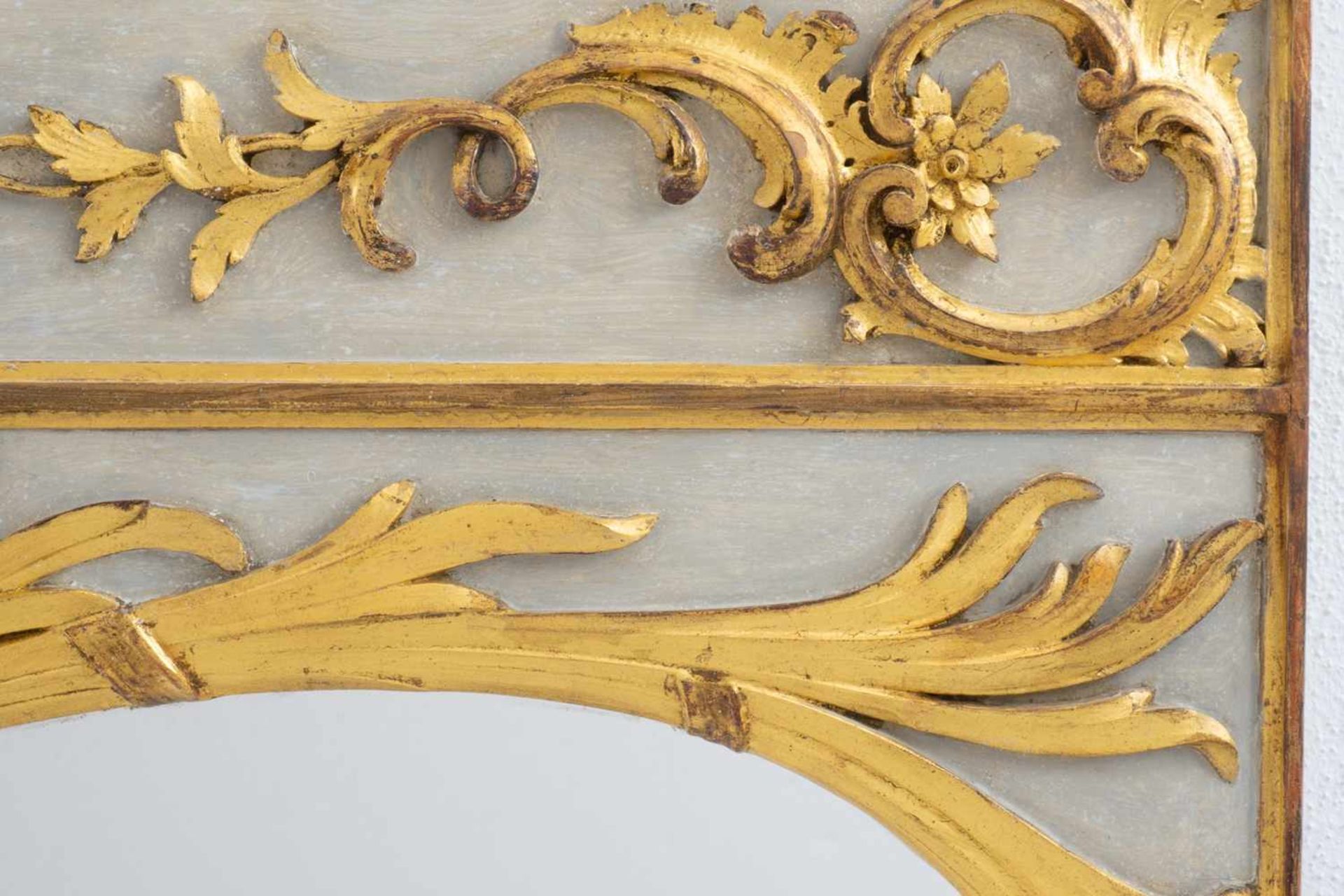 Pair of ornate mirrors with white and gold setting - Bild 4 aus 6