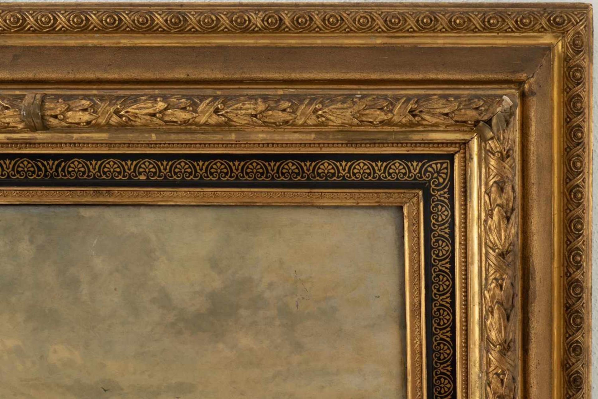 Landscape painting in ornate frame - Bild 2 aus 6