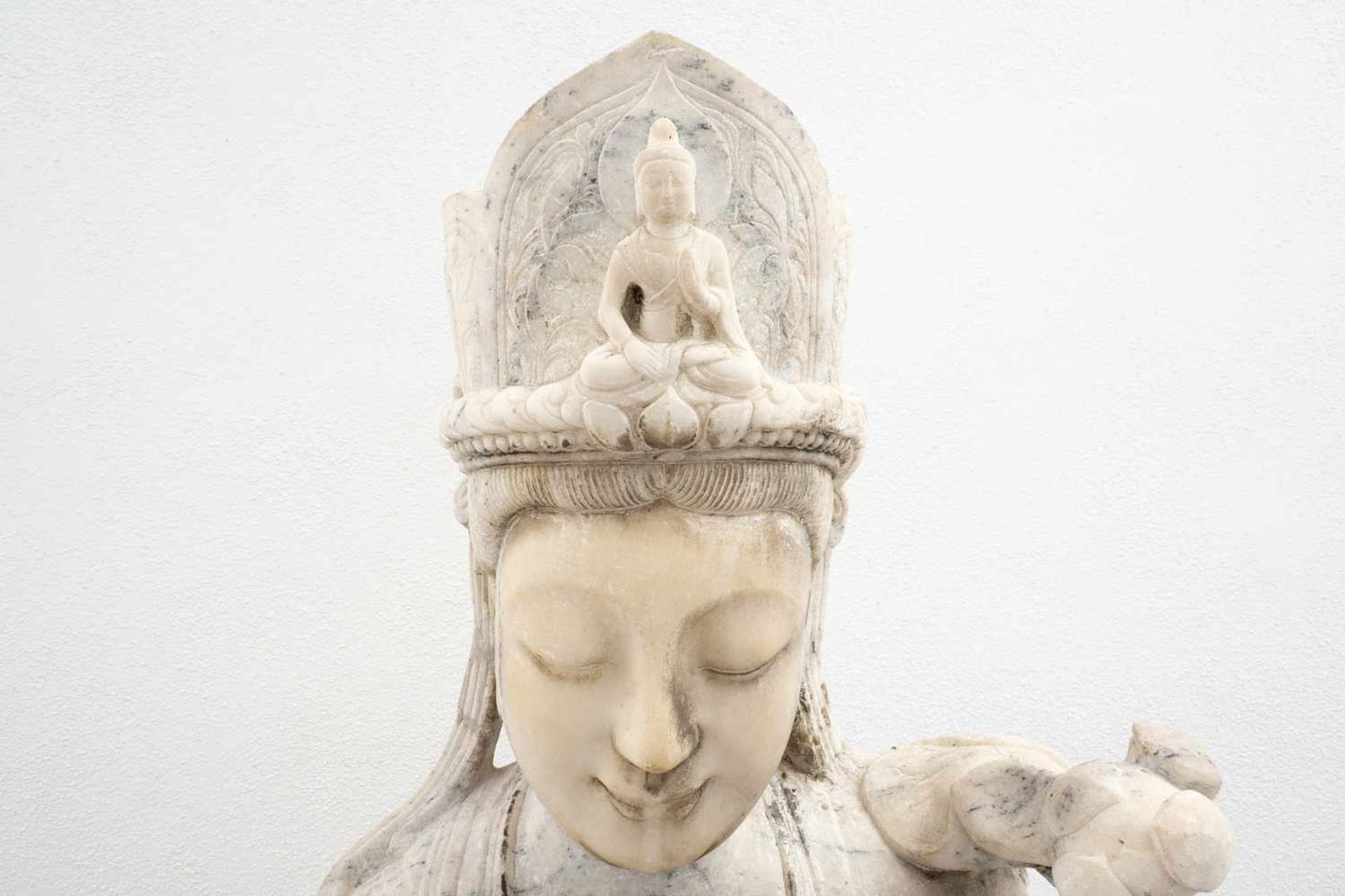Pair of standing Guanyin "goddesses" - Image 2 of 10