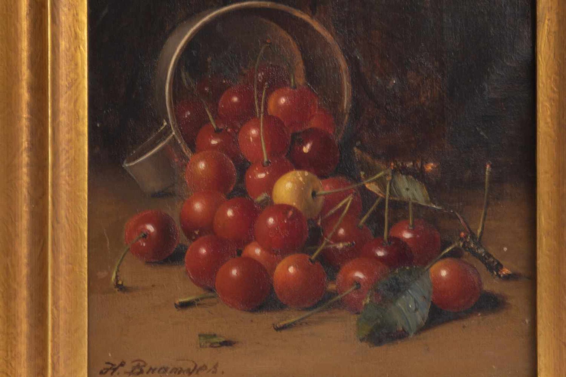 Painting of cherries - Image 2 of 5