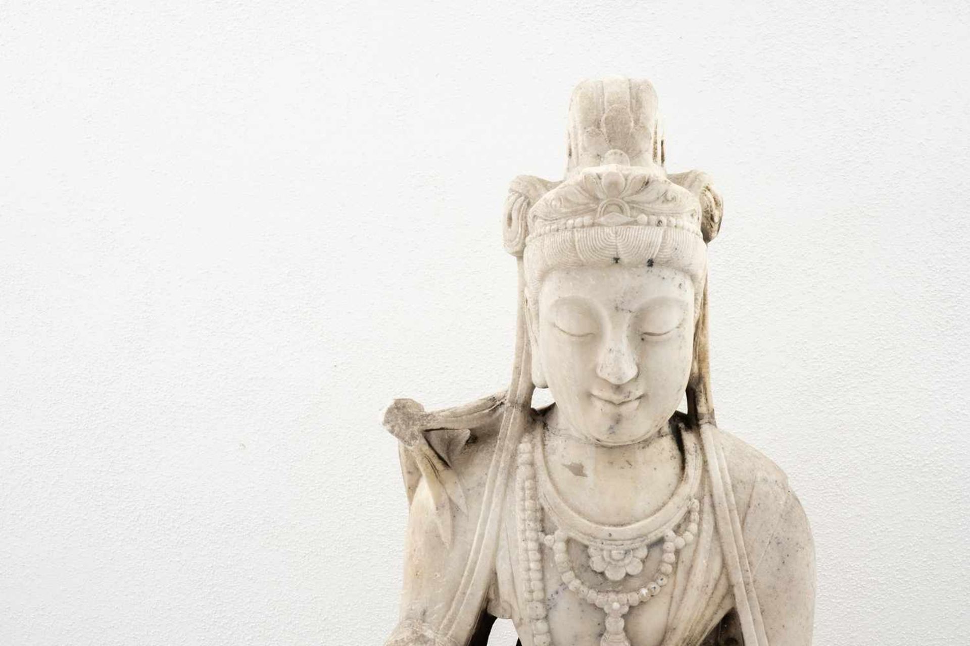 Pair of standing Guanyin "goddesses" - Image 6 of 10