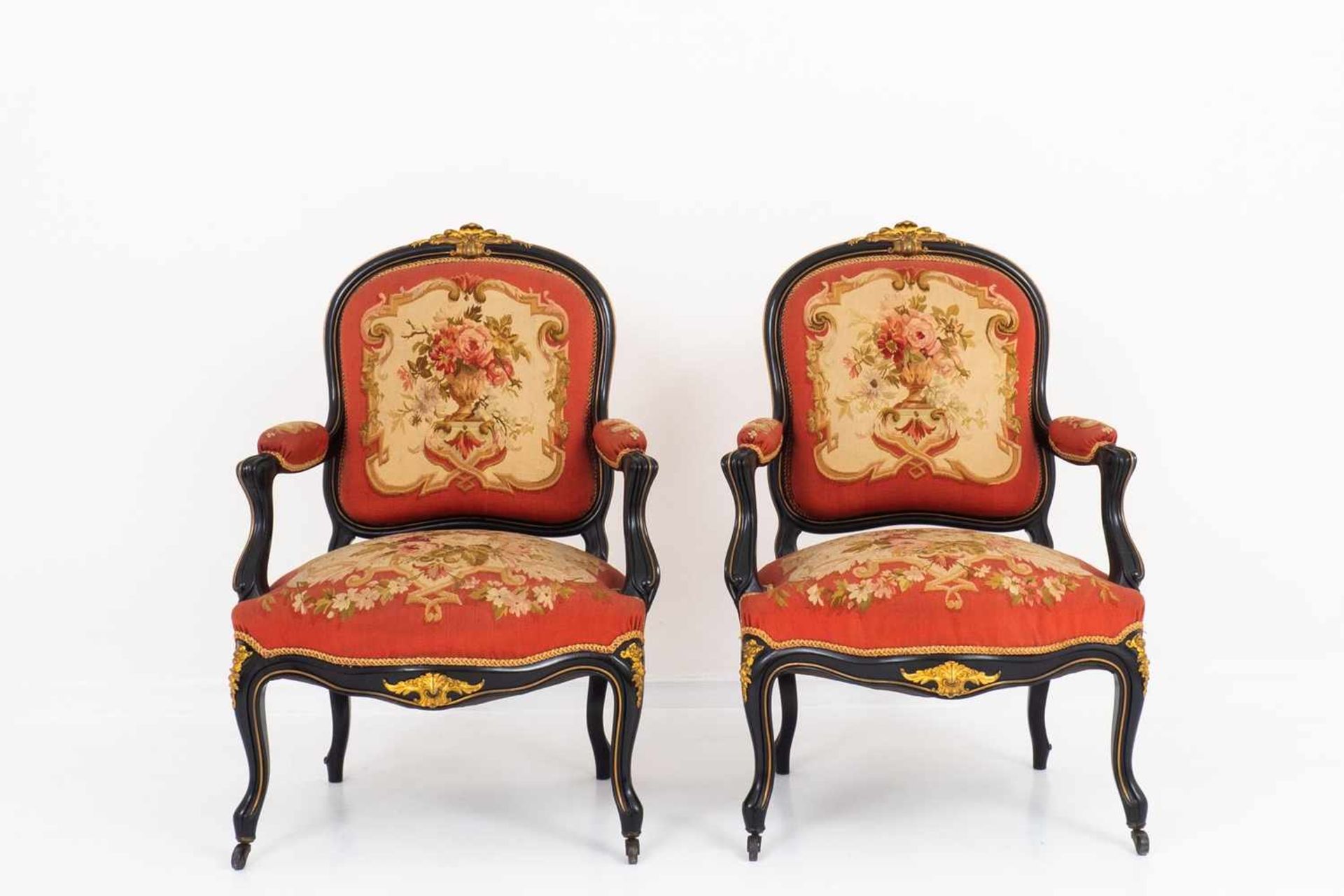 Pair of Gobelin armchairs