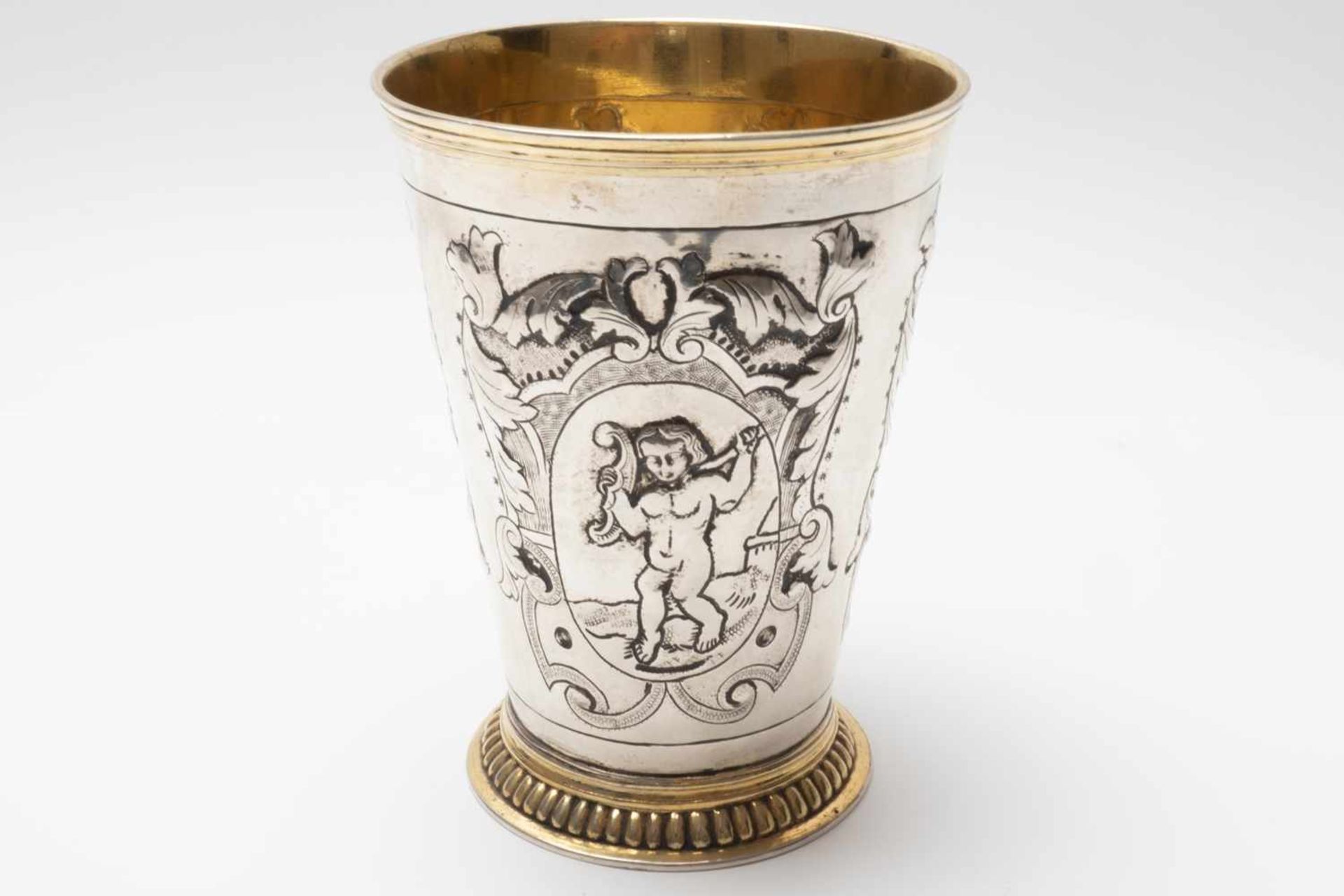 Ornate Russian silver chalice