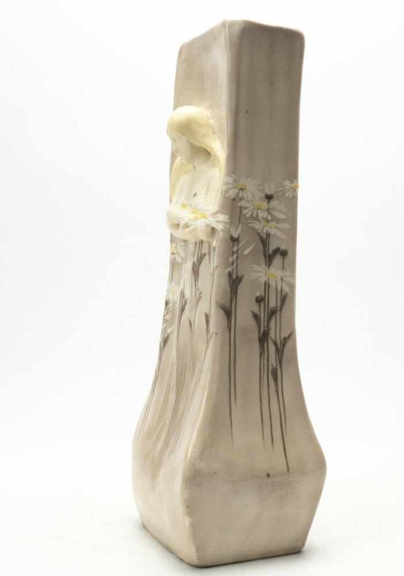 Jugendstil Fayencevase Wien um 1900, gem., sign. Borsdorf 1903 - Bild 2 aus 8