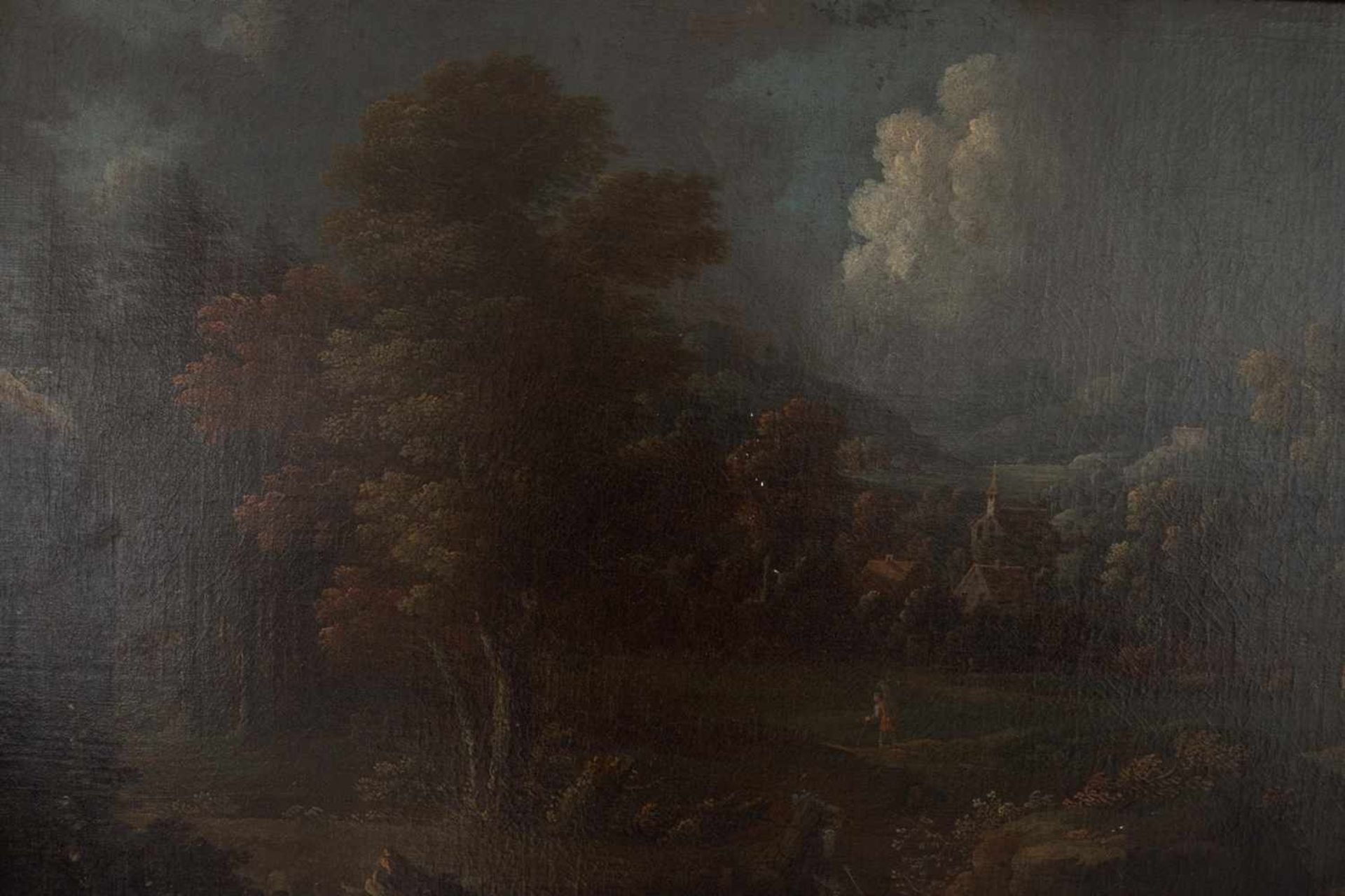 Old masters landscape painting - Image 5 of 7