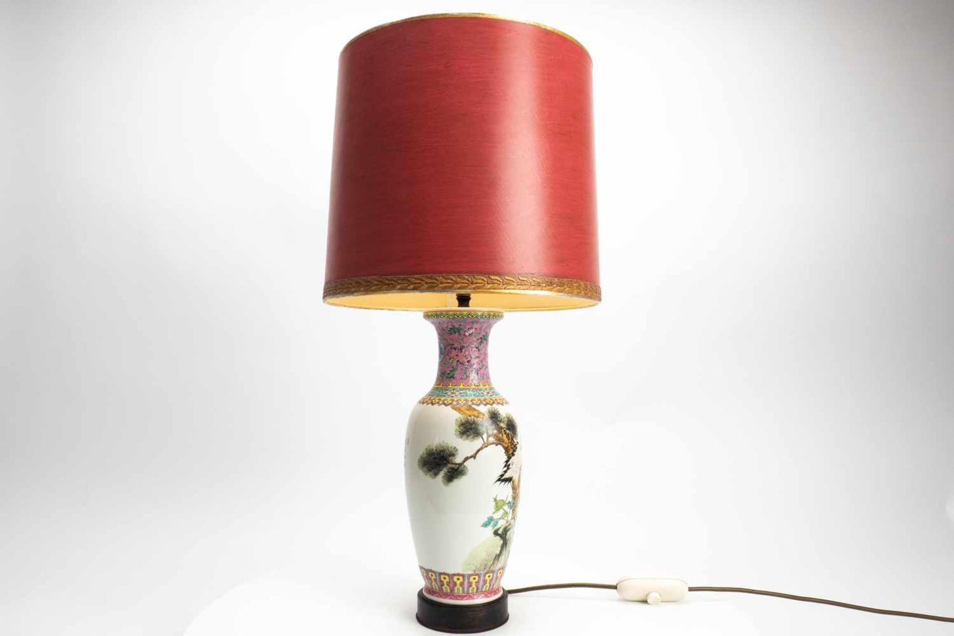 Porcelain lamp/vase - Image 2 of 7