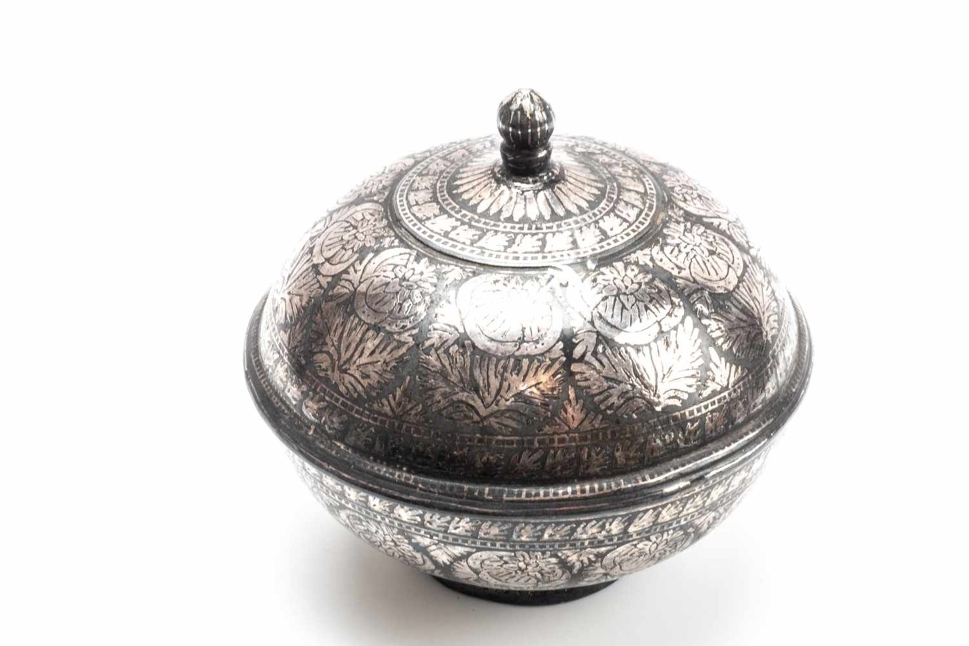 Persian silver/iron container with lid - Bild 2 aus 7