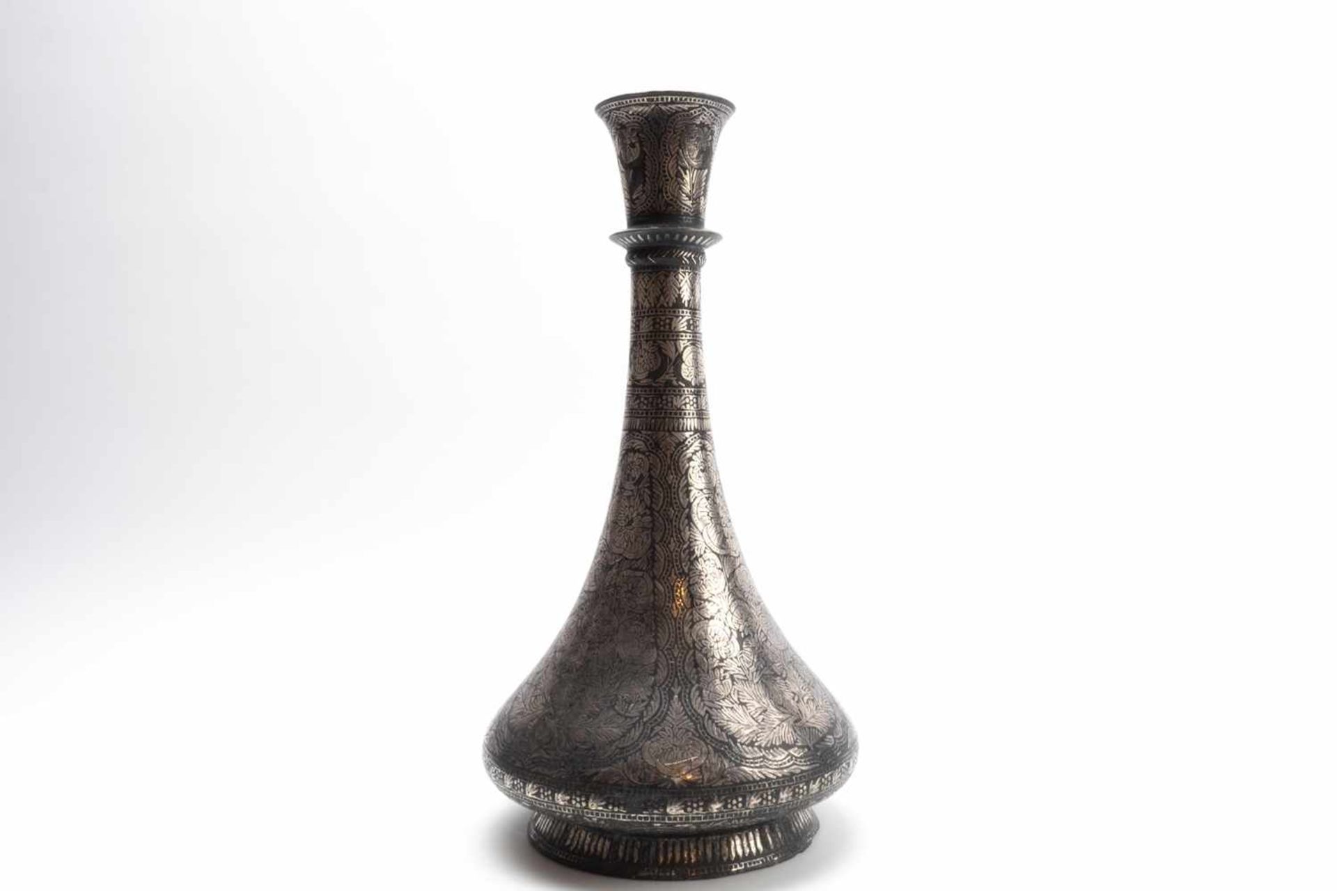 Persian silver/iron vase