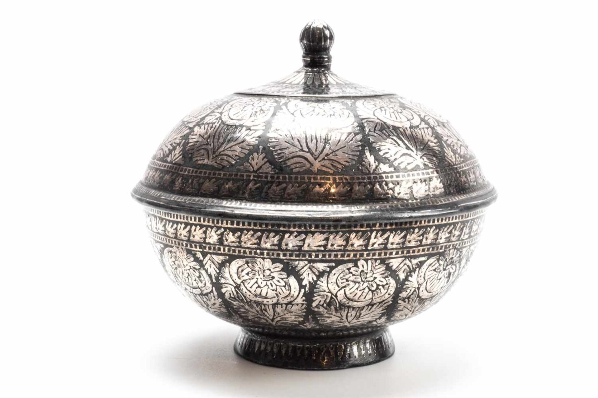 Persian silver/iron container with lid