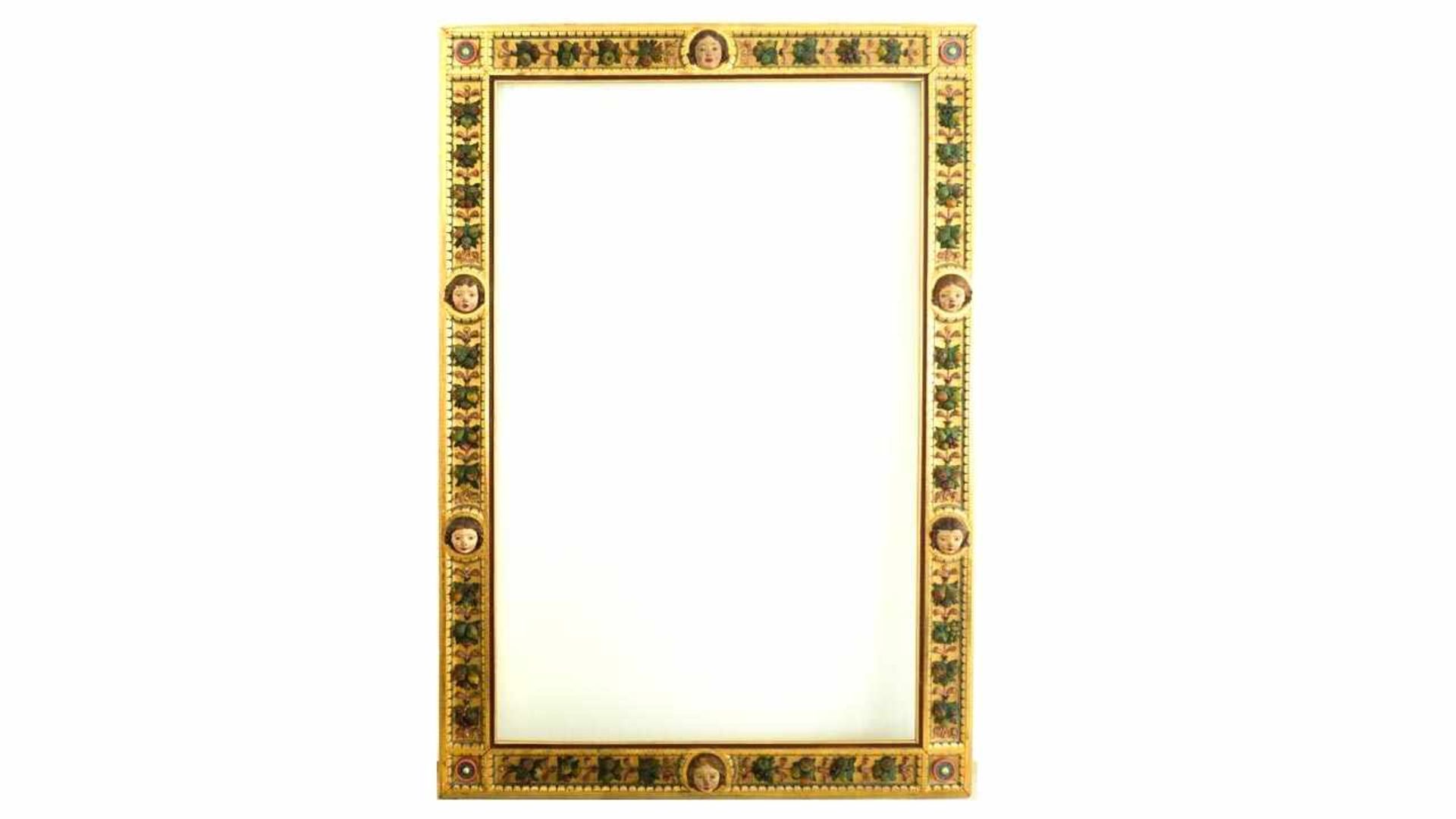 Monumental ornate frame, carved