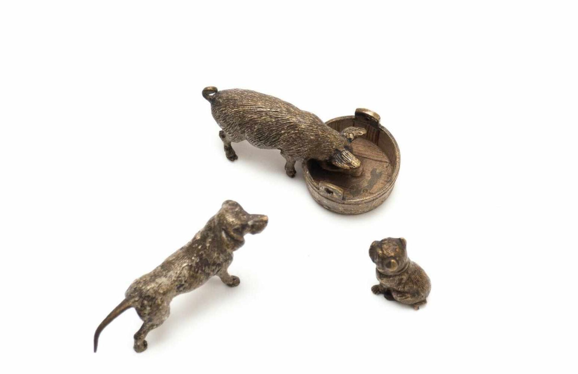 Konvolut Wiener Bronzen, Hunde&Schwein