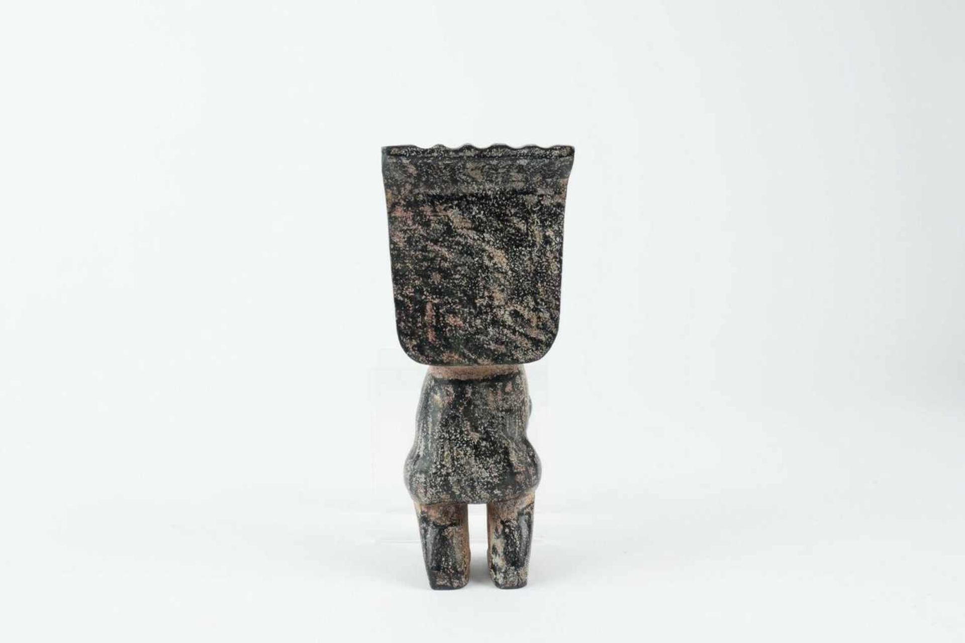 Afrikanische Ritualfigur (Fruchtbarkeitsskulptur) aus Marmor/Stein. - Image 2 of 4