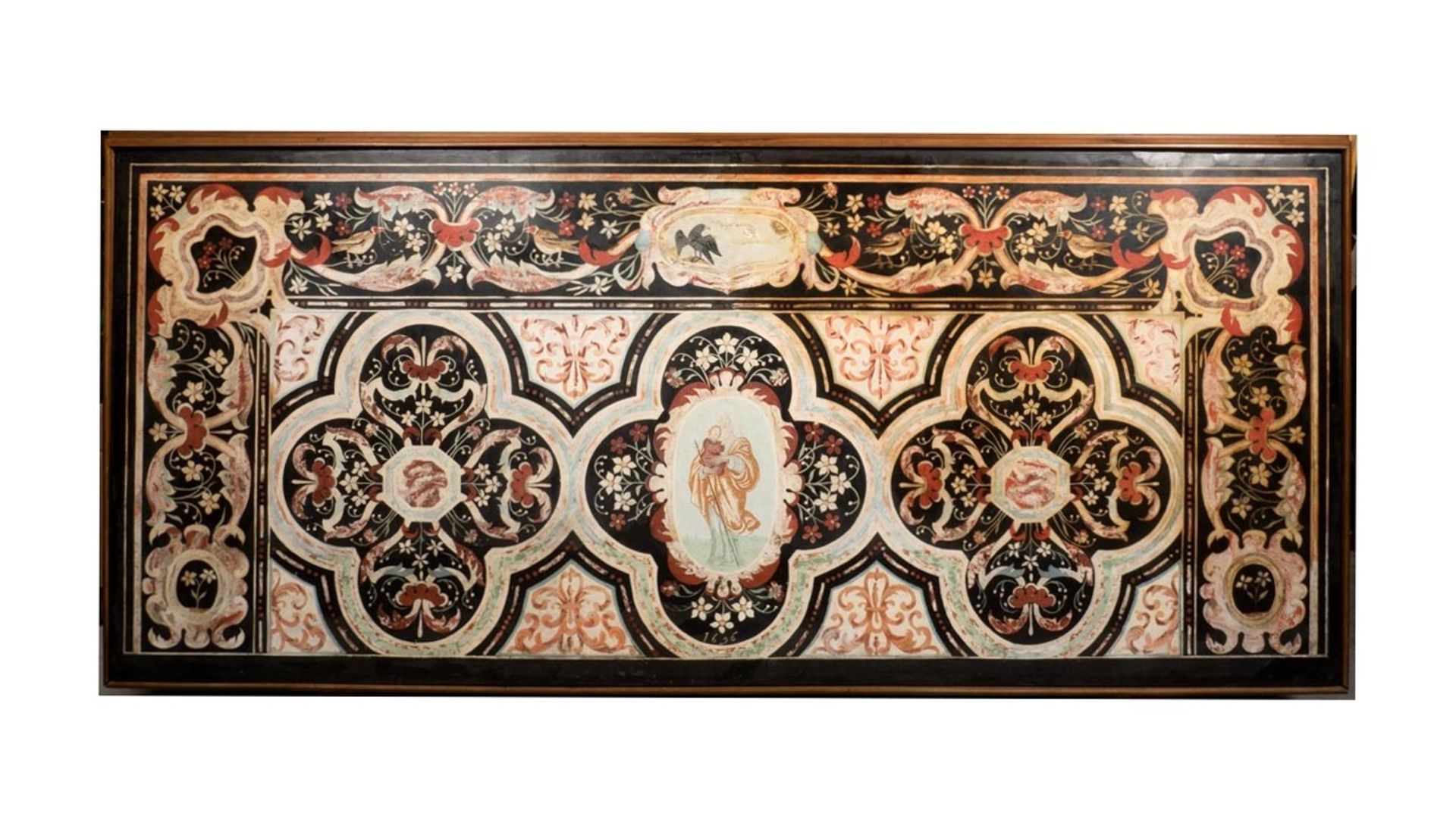 Original scagliola plate/altar plate