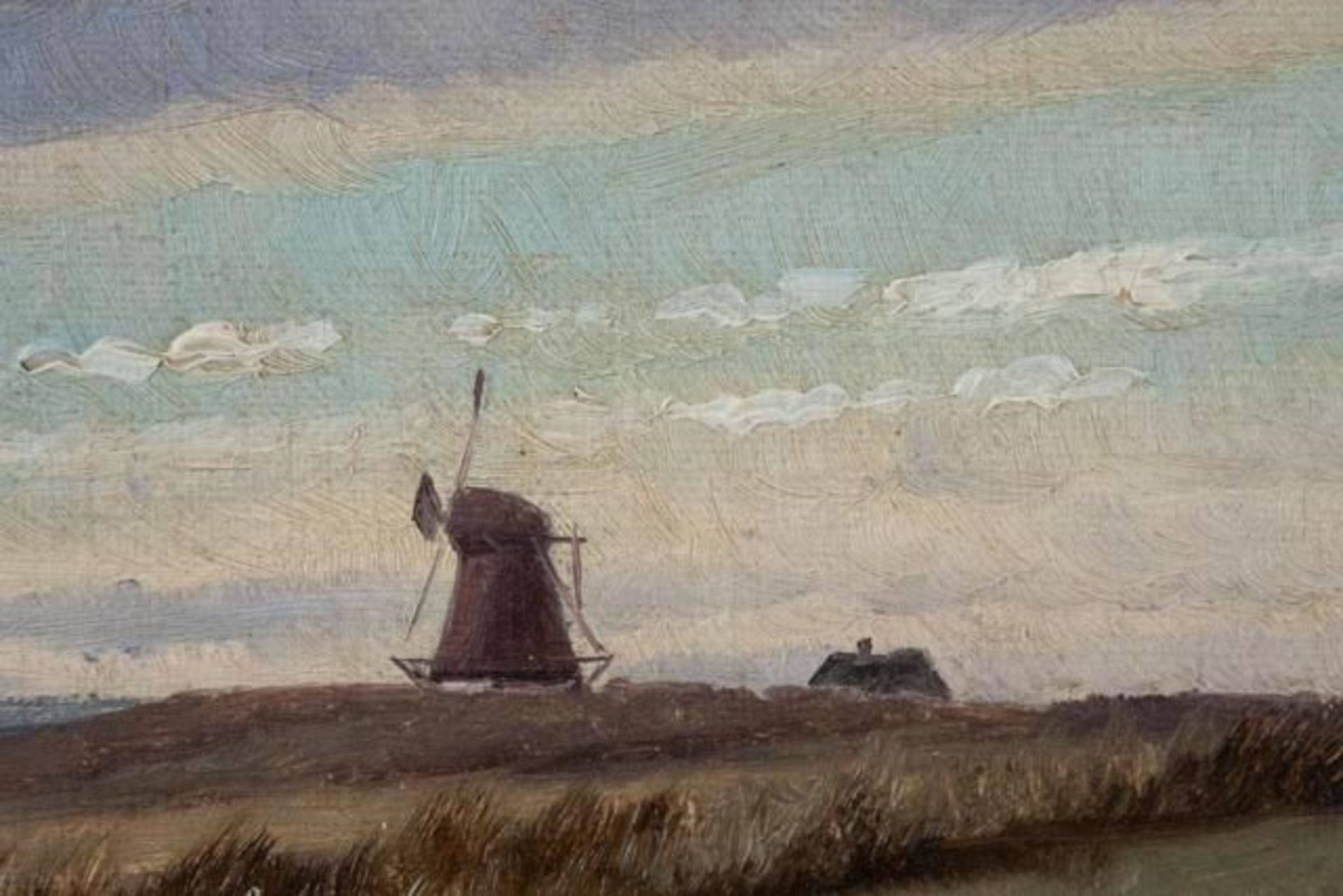 Gemälde "Niederländische Landschaft" - Bild 4 aus 5