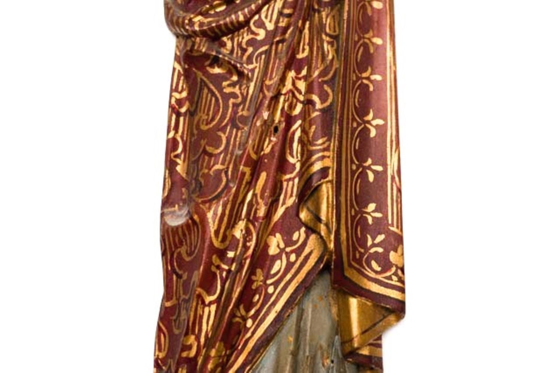 Paar neogotische Relieffiguren - Bild 4 aus 10