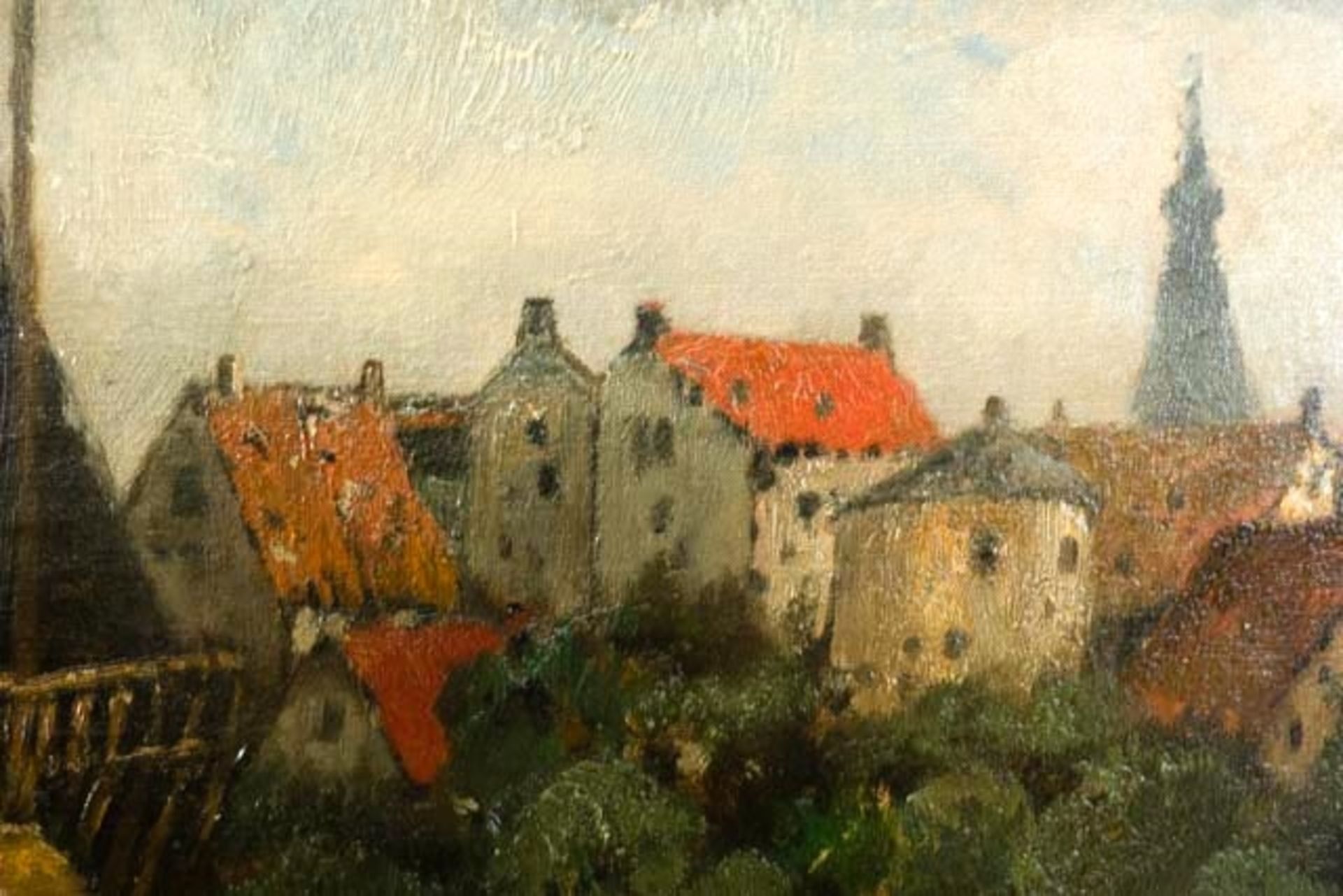 Gemälde "Mühle in Landschaft" - Bild 4 aus 7