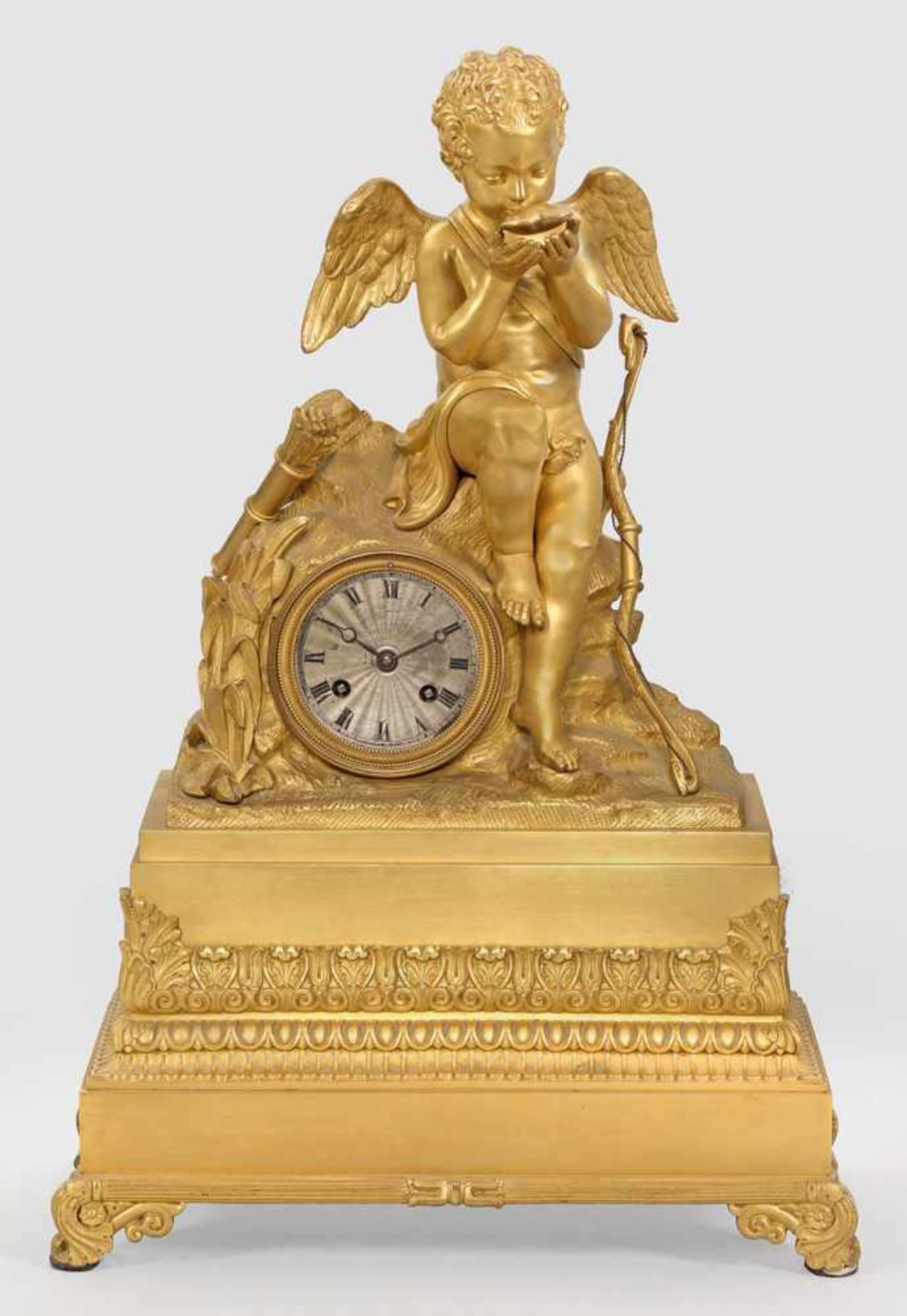 Große Biedermeier-Figurenpendule<