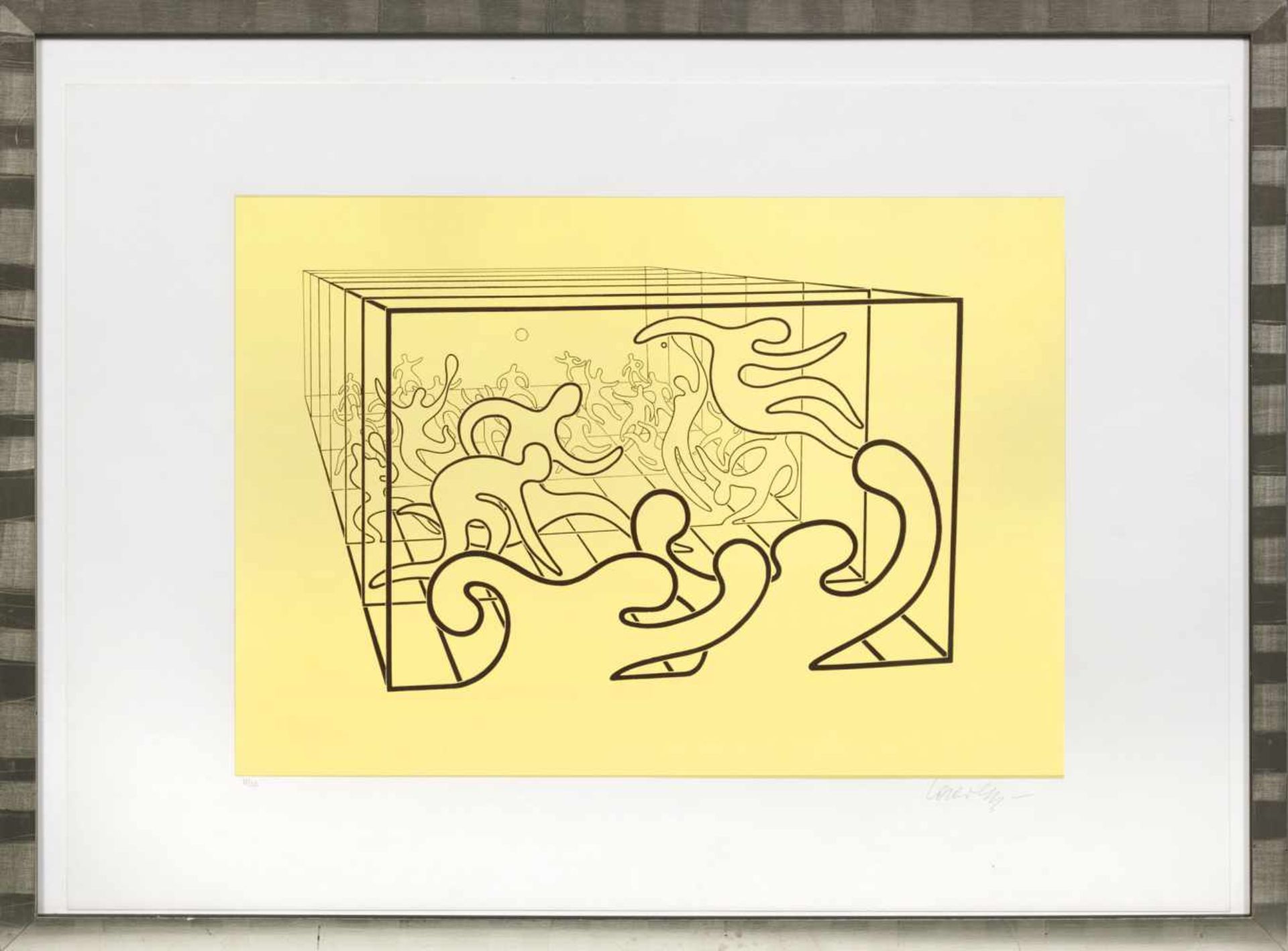 Victor Vasarely(1908 Pels - 1997 Paris)Komposition mit Figurenumrissen in einem