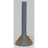 Memphis-Vase "TUJA" von Matteo ThunKeramik, grau glasiert. Runder, sich konisch verjüngenden Stand