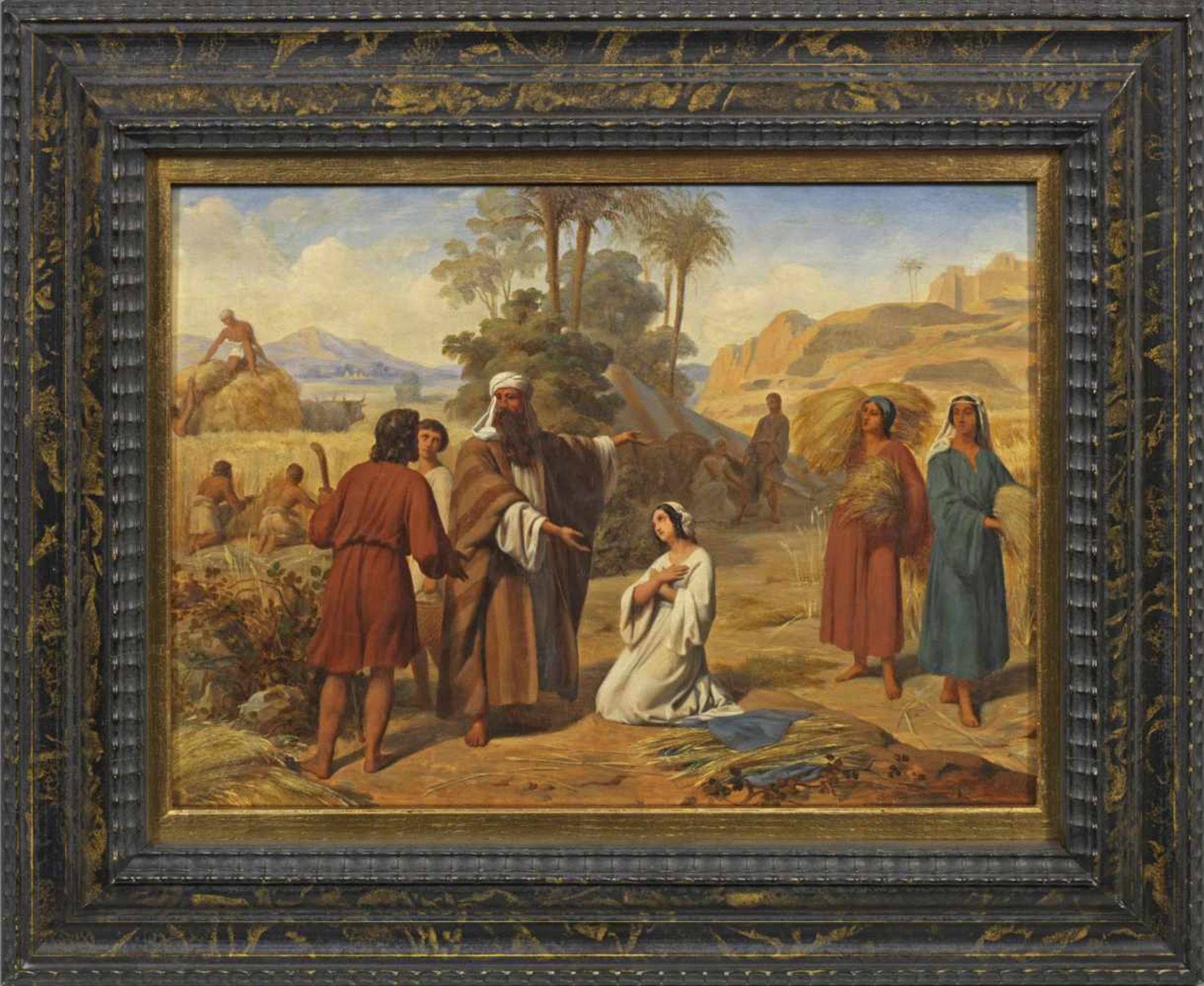 Jean-Baptiste Auguste Leloir(1809 Paris - 1892 ebenda)Ruth vor BoasDas Alte Testament erzählt im