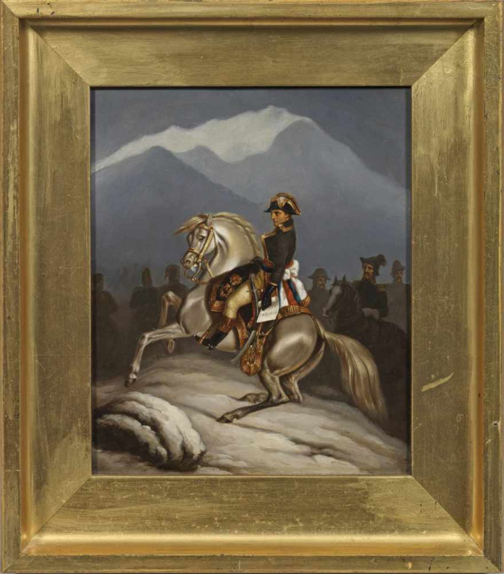 Französischer Maler(Tätig im 19. Jh.)Napoleon Bonaparte überquert die Alpen nach dem Frieden von