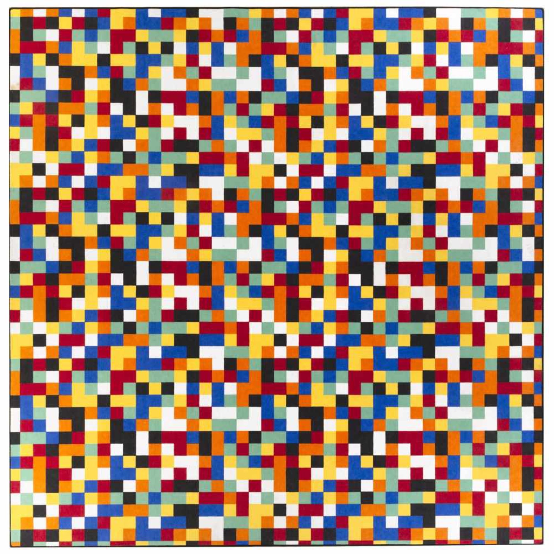 Großer Design-Teppich "1024 Farben"nach einem Entwurf von Gerhard RichterPolyamidgewebe.