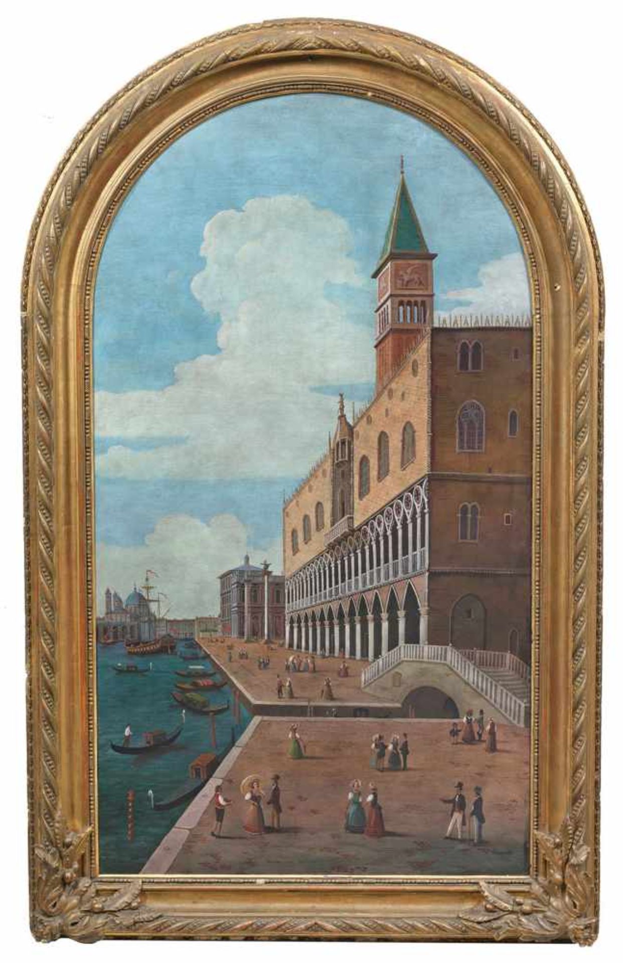 Fasanotti(Italienischer Maler.Tätig Mitte 19. Jh.)Venedig-Ansicht mit Blick auf den Dogenpalast