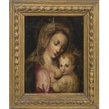 Niederländisch-Flämischer Maler(Wohl tätig im 16. Jh.)Maria lactansAuf die Gottesmutter und den