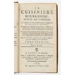 "La Cuisiniere Bourgeoise suivie de l'Office".Originaltitel2 Bde.; Erstausgabe, L. Cellot, Paris,