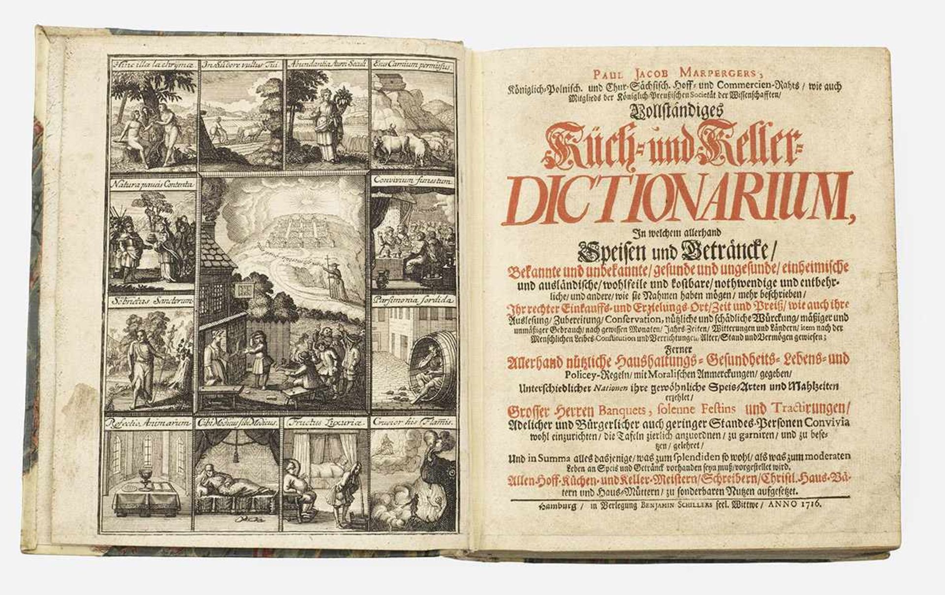 Paul Jacob Marperger: "Vollständiges Küch- und Keller-Dictionarium". OriginaltitelErste Ausgabe,