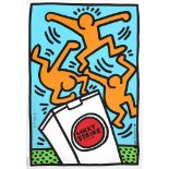 Keith Haring(1958 Reading - 1990 New York)"Lucky Strike". OriginaltitelFarbserigraphie/Papier, 1987.