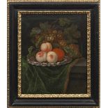 Ernst Stuven(Um 1657 Hamburg - 1712 Rotterdam)Früchtestillleben mit Pfirsichen, Weintrauben und
