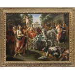 Peter van Lint(1609 Antwerpen - 1690 ebenda)Triumph von Jupiter und CupidoVielfigurige, szenische,