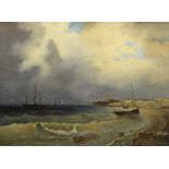 Théodore Gudin(1802 Paris - 1880 Boulogne-sur-Seine) attr.; Normannische Küstenlandschaft mit