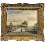 Anthon Hermanus Adrianus Sem(1821 Amsterdam - nach 1862)Holländische WinterlandschaftBlick auf