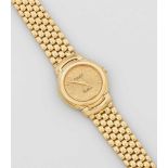 Damenarmbanduhr von Rolex "Cellini-Lady"Gelbgold, gest. 750. Rundes, profiliertes Uhrengehäuse,